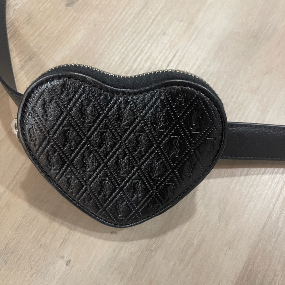 Saint Laurent heart pouch belt monogram